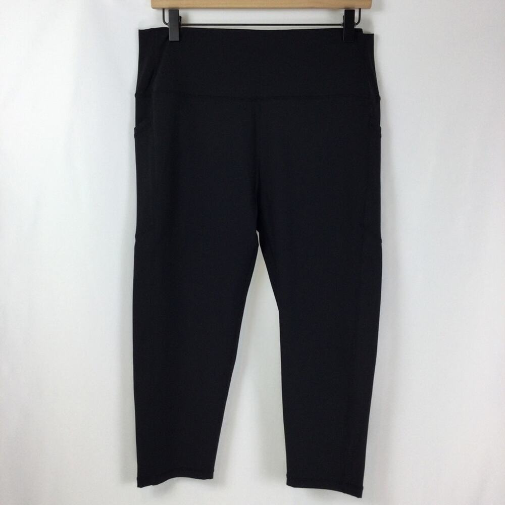 Zyia Black Pocket Brilliant High Rise Capri Legging, size 20